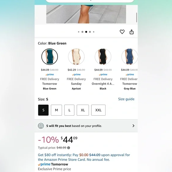 Grace Karin blue green dress - Picture 2 of 8